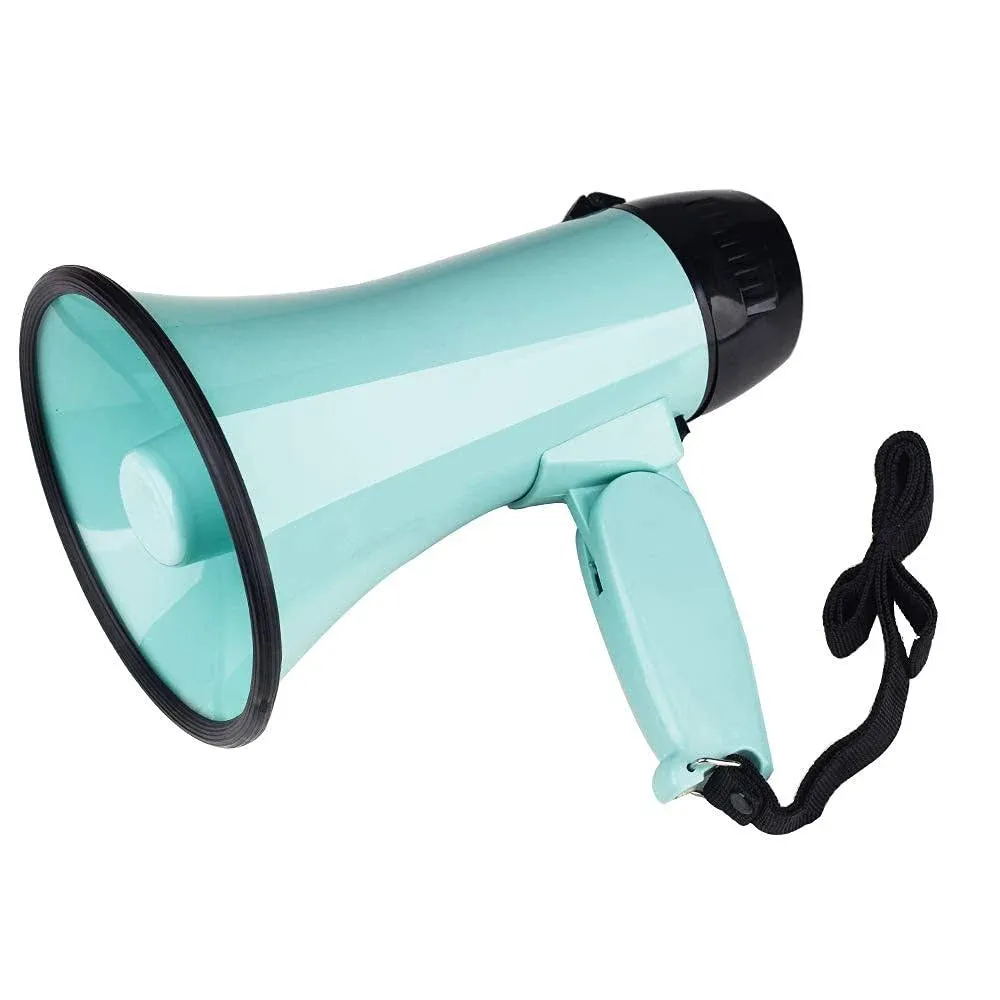 Portable Megaphone Bullhorn 20 Watt Power Megaphone Speaker Voice and Siren/A...