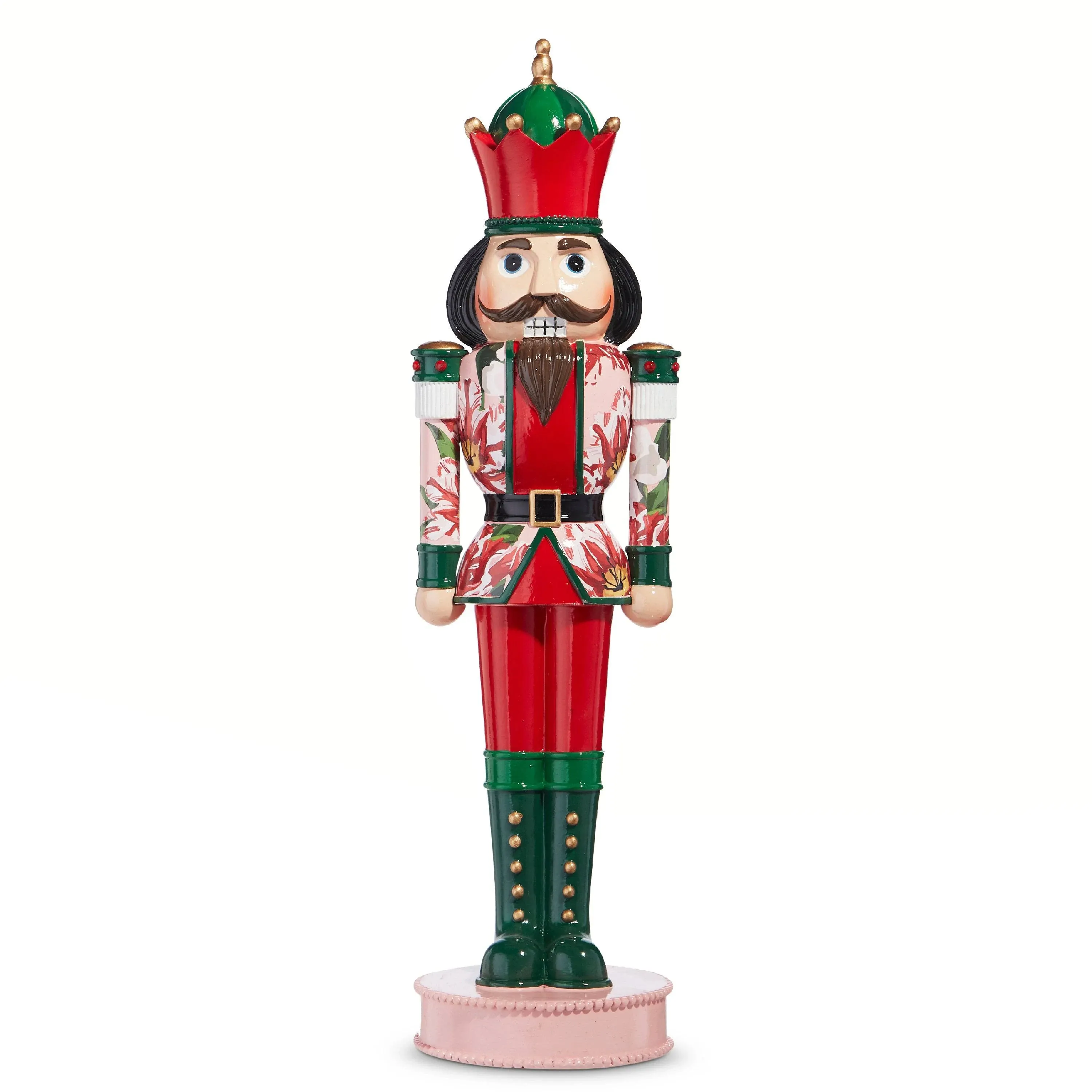 Poinsettia Nutcracker 15.75"