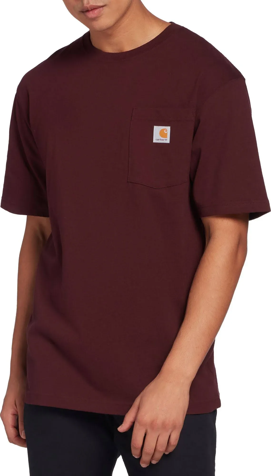 Carhartt K87 Workwear Pocket Short-Sleeve T-Shirt Burgundy, Size, Regular