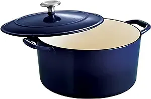 Tramontina Covered Round Dutch Oven Enameled Cast Iron 6.5-Quart, Gradated Red, 80131/048DS