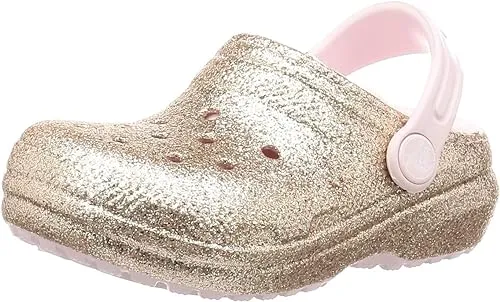 Crocs Toddler Classic Lined Glitter Clogs