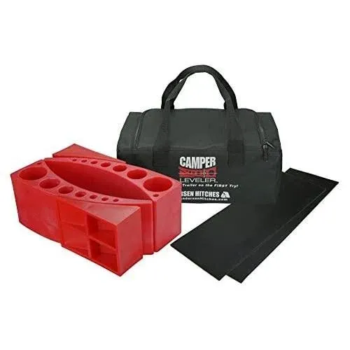 Andersen 2-Pack Camper Leveler Plus 2 Rubber Mats in Sturdy Carry Bag