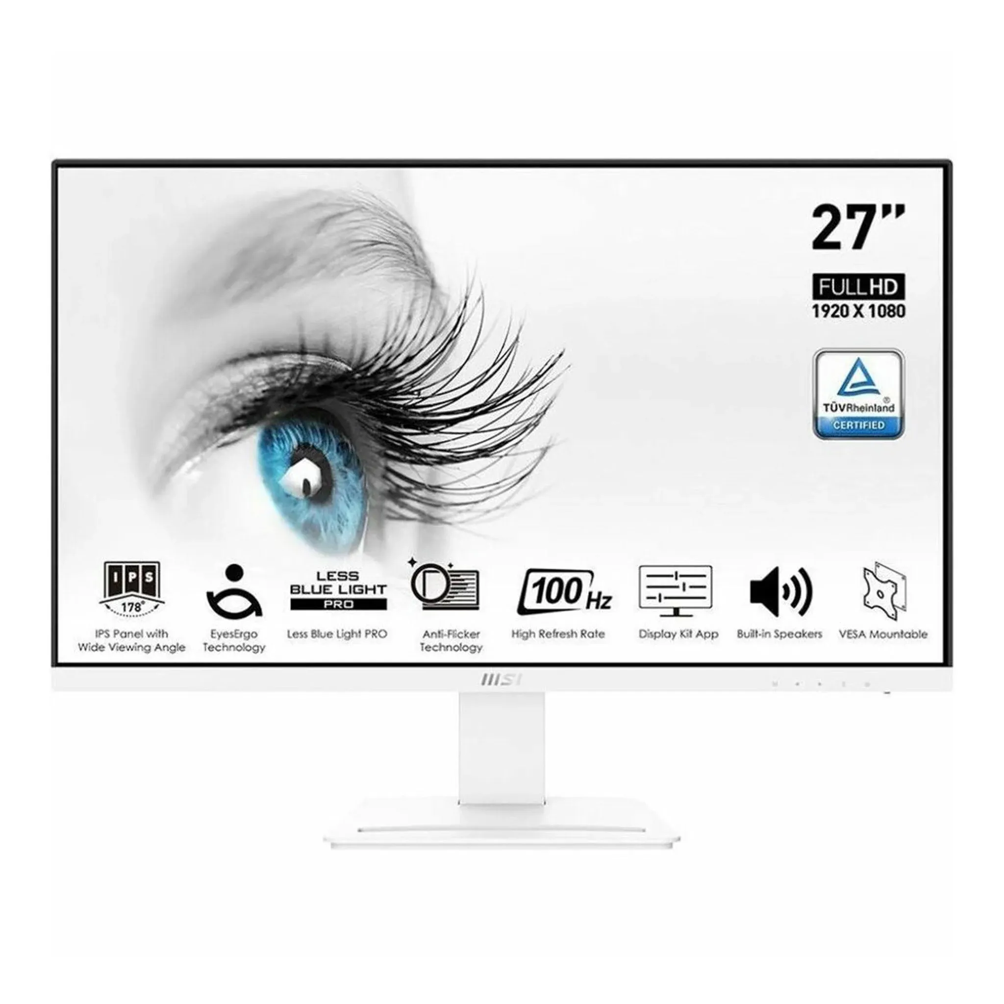 MSI 27" 100 Hz IPS FHD Gaming Monitor 1920 x 1080 106% sRGB (CIE 1976) Pro MP273AW