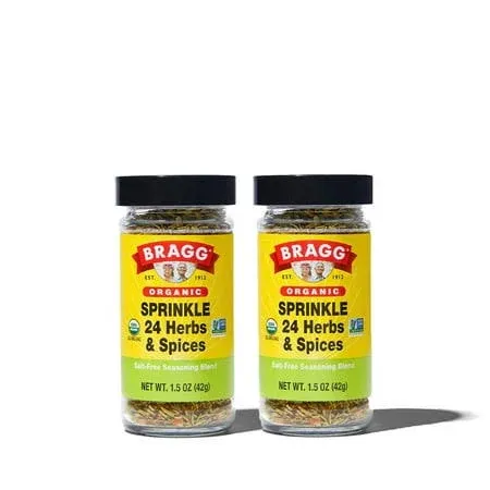 Bragg Sprinkle Herbs and Spices Seasoning, 1.5oz, 2 Pack