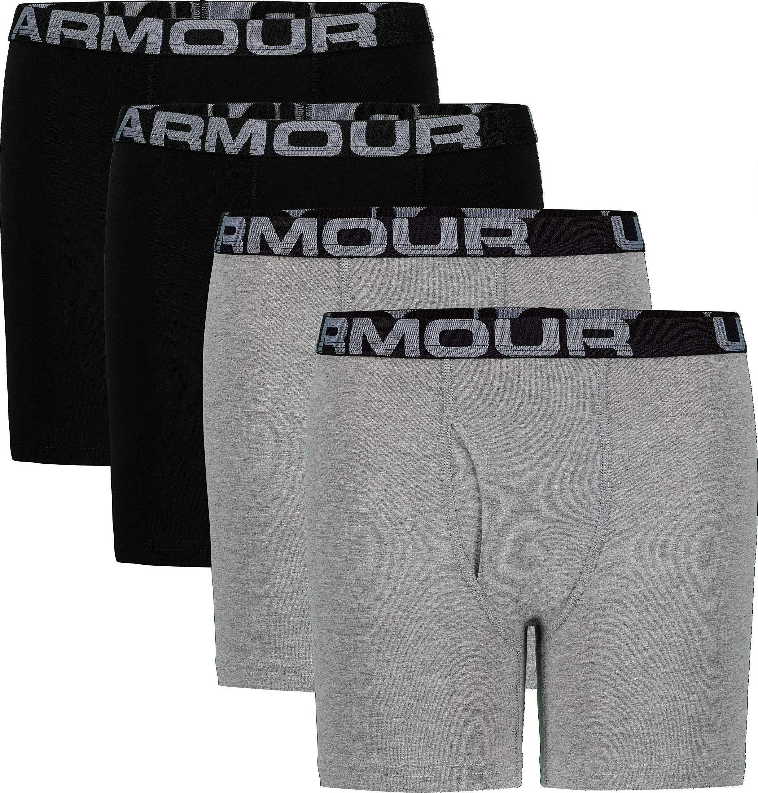 Under Armour Boys' 4-Pack Cotton Boxer Briefs