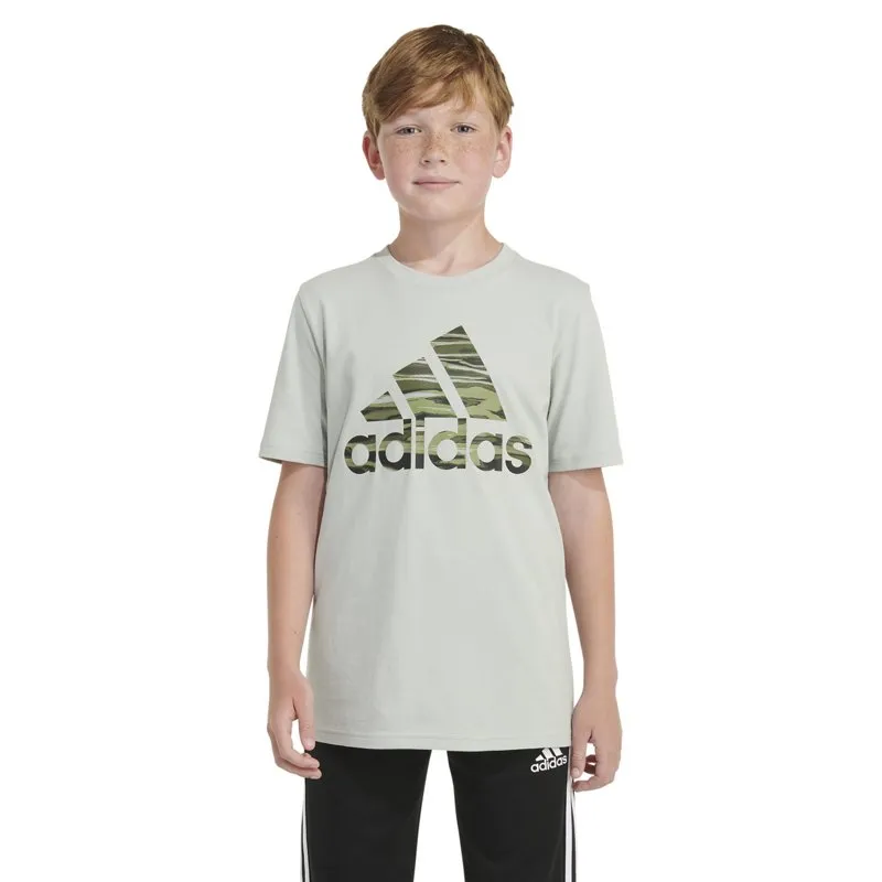 "adidas Boys' Camo Logo Short Sleeve T-shirt"