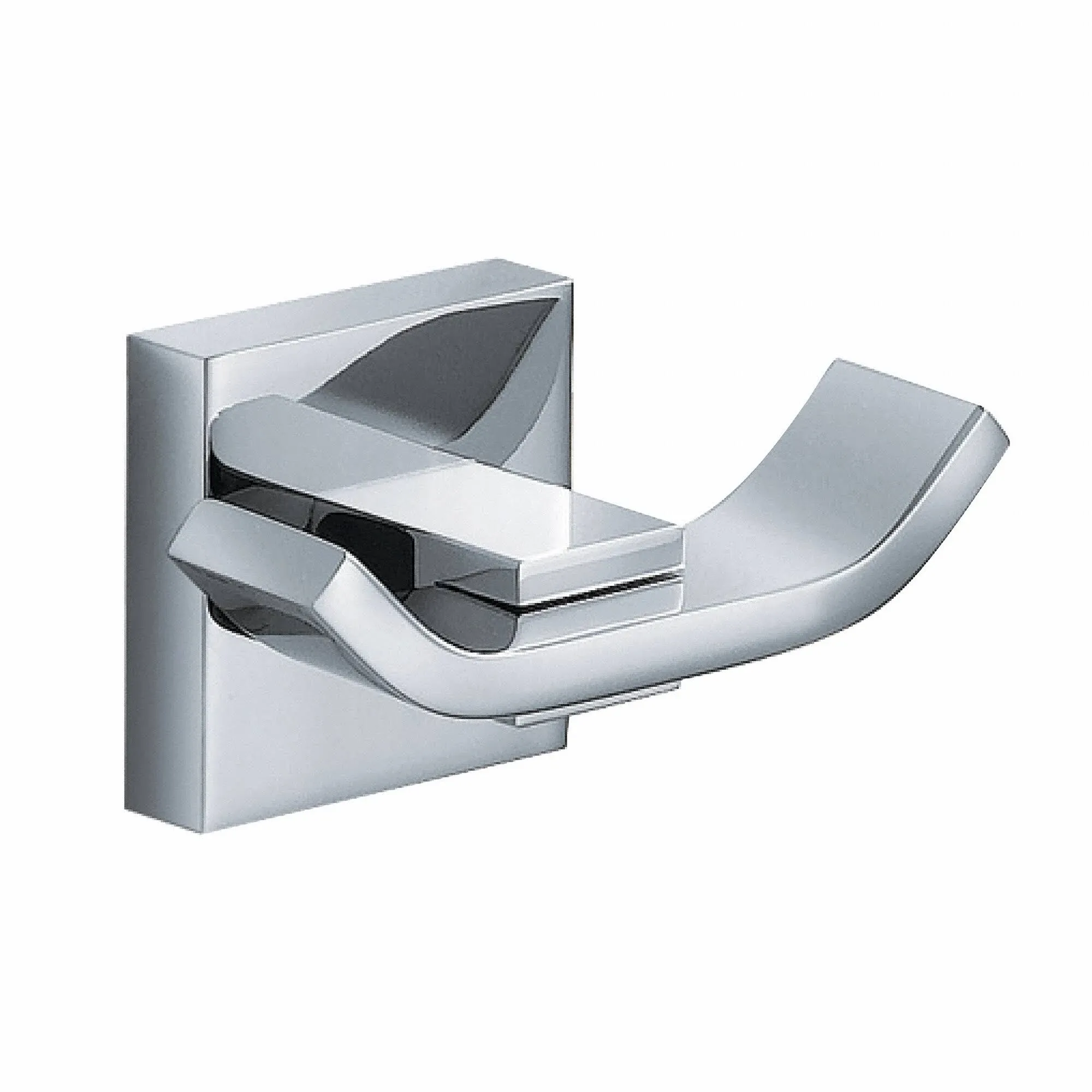 Aura Bathroom Double Robe Hook in Chrome