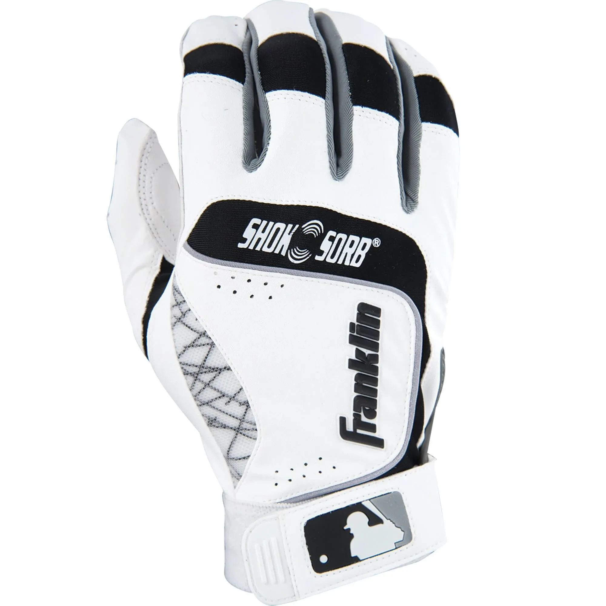 Franklin Sports Shok-Sorb Neo Batting Gloves - Adult, White