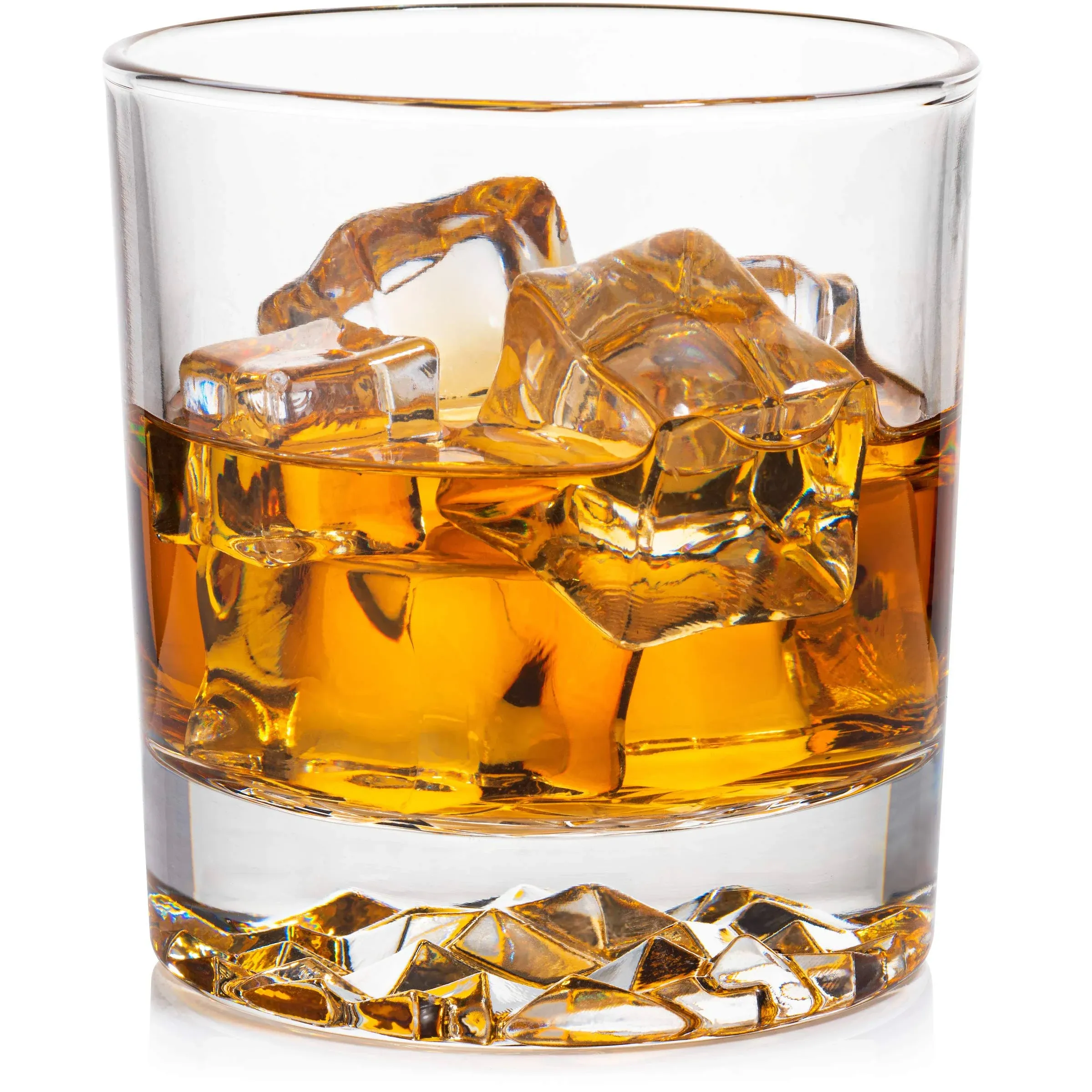 Whiskey Glasses Set of 4 with Brilliant Mountain Imprint