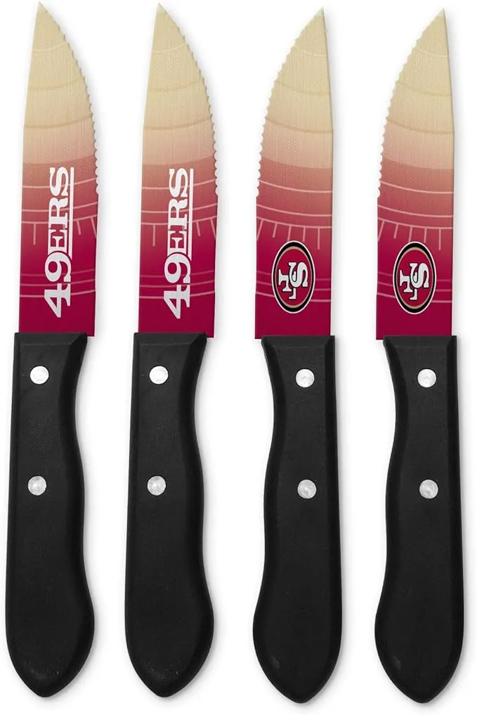 NFL San Francisco 49ers 4-Piece Stainless Steel Steak Knife Set