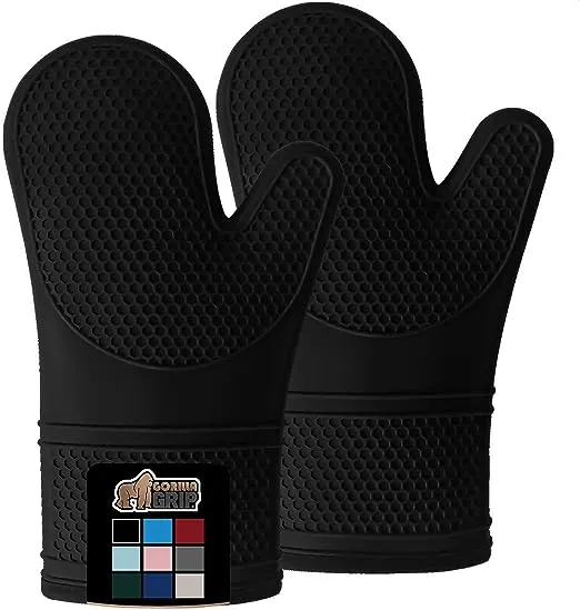 Gorilla Grip Heat and Slip Resistant Oven Mitts Set