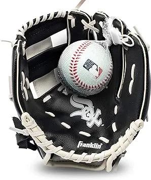 Franklin Sports MLB Youth Teeball Glove and Ball Set - Kids Baseball and Teeball Glove and Ball - Perfect First Kids Glove - 9.5"