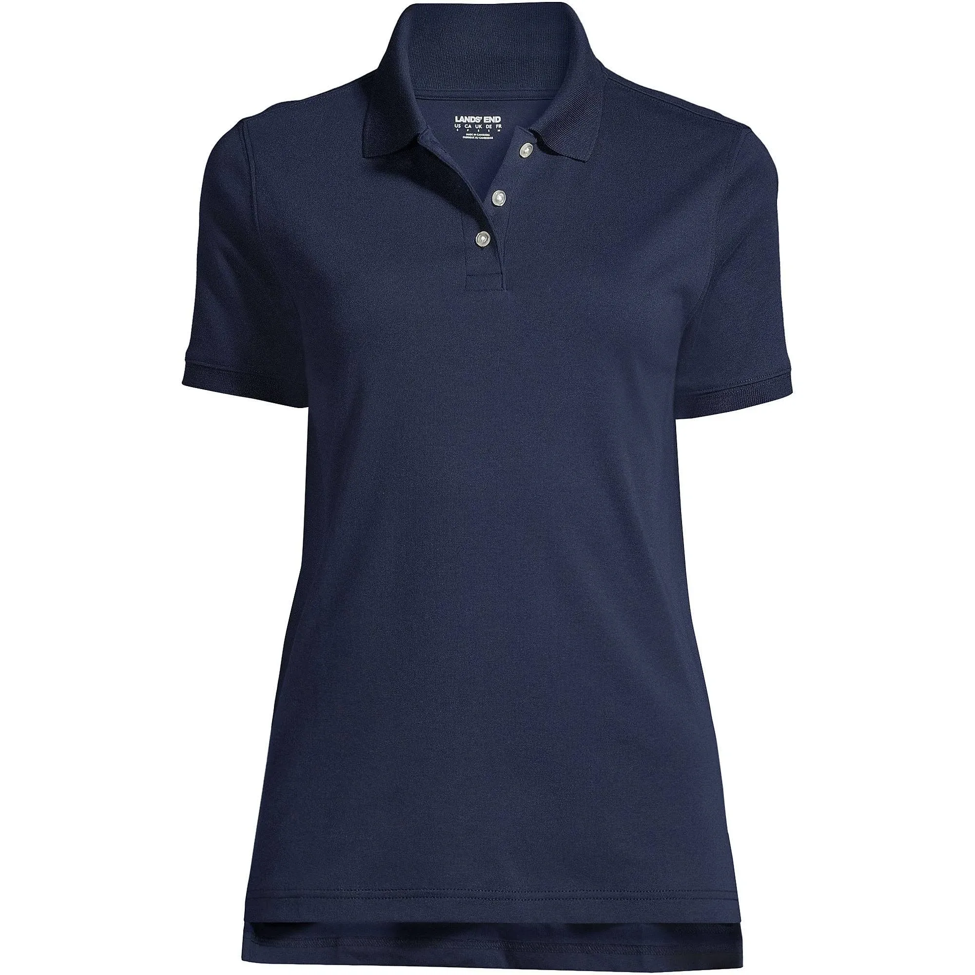 Lands' End School Uniform Women's Short Sleeve Interlock Polo Shirt