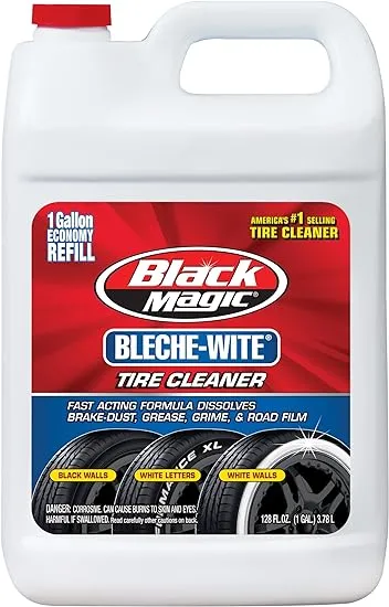 Black Magic 800002222 Bleche-Wite Tire Cleaner, 1 Gallon