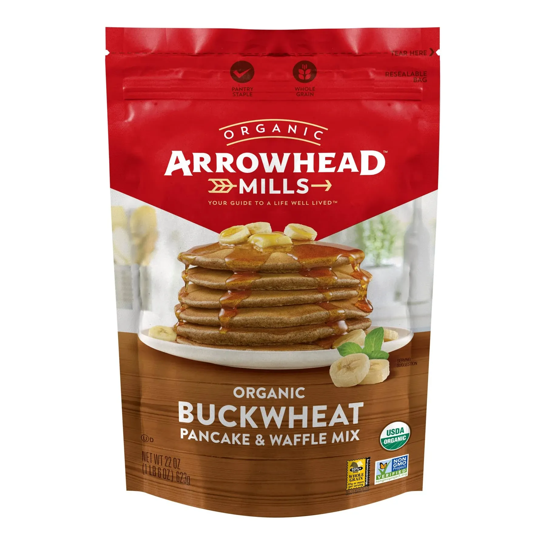 Arrowhead Mills Mix Pancake Buckwheat Organic 22 Oz (Pack Of 6)