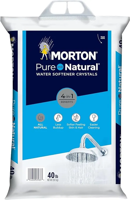 Morton Pure and Natural 40 lb. Water Softener Salt Crystals