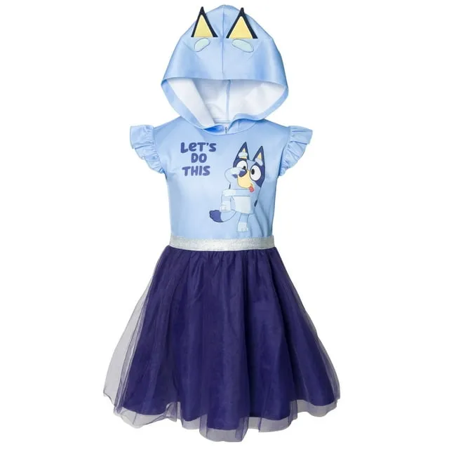 Bluey Girls Mesh Cosplay Dress Toddler to Big Kid