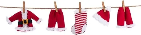 Kurt Adler 32 Inch Cloth Santa Suit Novelty Garland