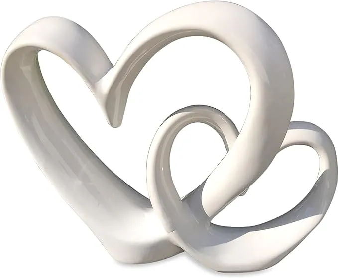 Eternity Double Heart Sculpture - Contemporary - Decorative Objects And Figurines - by Whole House Worlds | Houzz