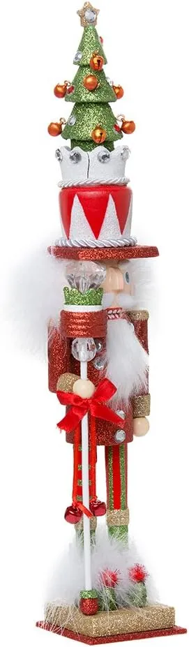 Kurt Adler HA0220 Hollywood Tree Hat Nutcracker, 15-Inch, Red And Green