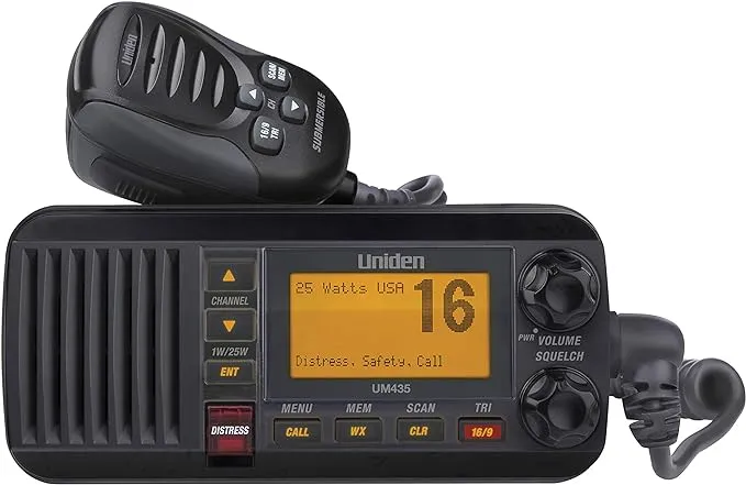 Uniden UM435BK Fixed Mount VHF Radio - Black