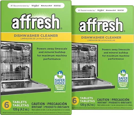 Affresh Dishwasher Cleaner, Helps Remove Limescale and Odor-Causing Residue, 12 Month Supply