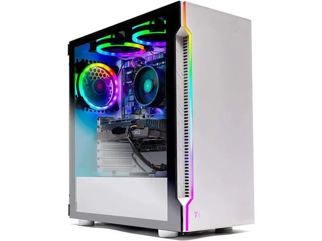 Skytech Archangel Gaming PC Desktop Intel Core i5 12400F 2.5 GHz, RTX 3060, 1TB NVME SSD, 16G DDR4 3200, 600W Gold PSU, AC Wi-Fi, Windows 10 Home.