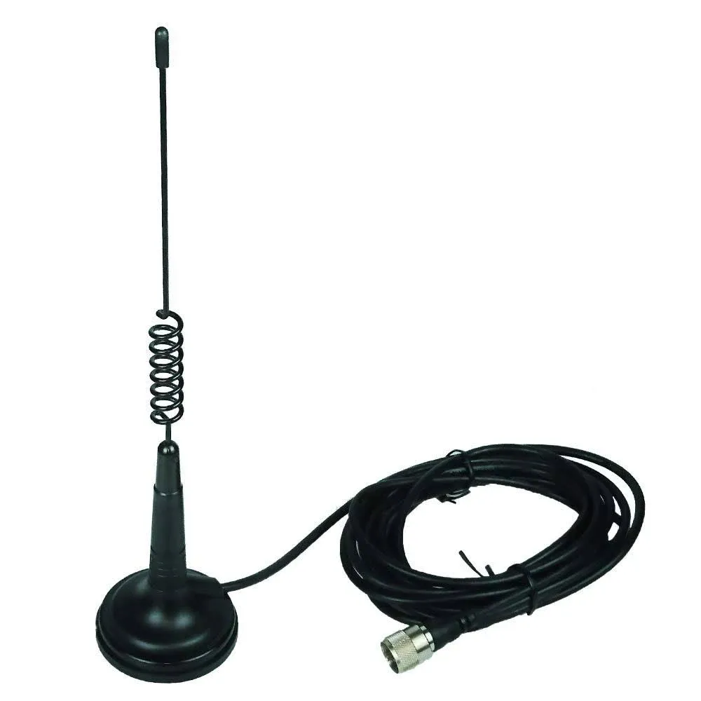 UngSung CB Magnetic Antenna 27 Mhz (26-28 Mhz) with Heavy Duty Magnet Mount Base prewired 14ft RG 58/U Coax Cable PL-259 Plug Used for Mobile Car Vehicle CB Radio Antenna