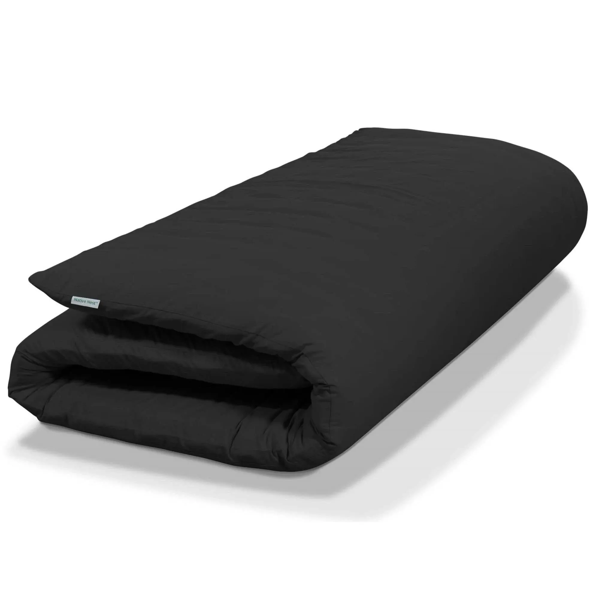 Native Nest Medium Firm Mattress Queen Sized Comfortable Floor Bed, Black