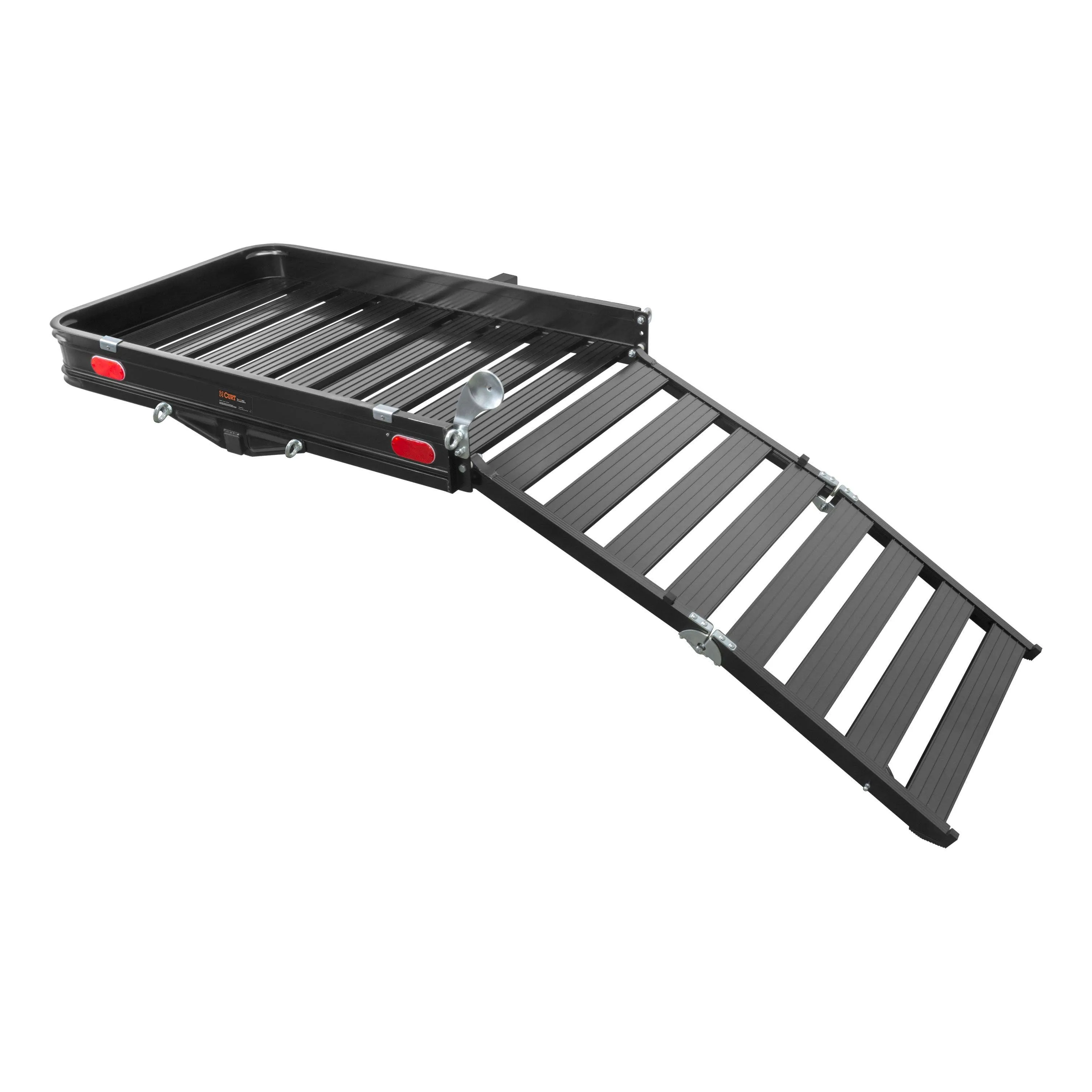 Curt 18112 50" x 30-1/2" Aluminum Hitch Cargo Carrier with Ramp