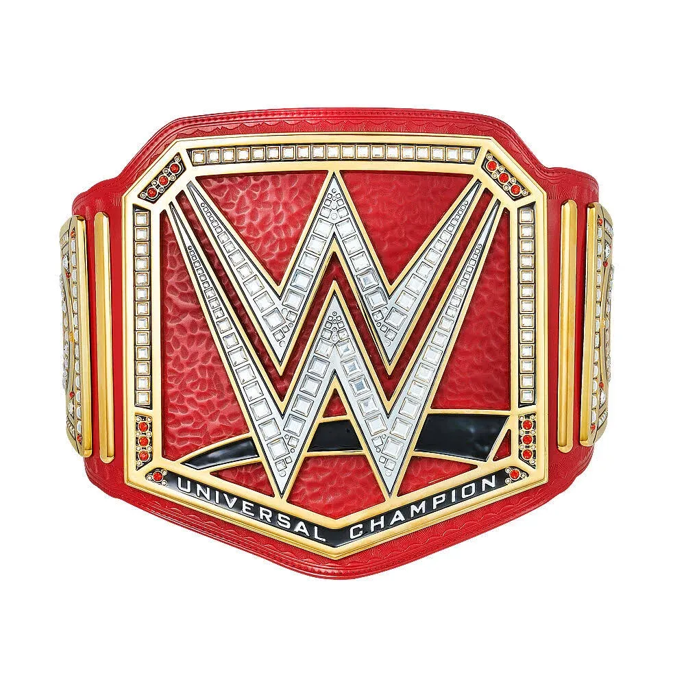 Universal Championship Replica Title Belt RED Adult Size Brass 2mm NEW