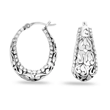 SWEETV 925 Sterling Silver Hoop Earrings for Women Lightweight Endless Silver Thin Hoops, 20/30/40/50/60MM