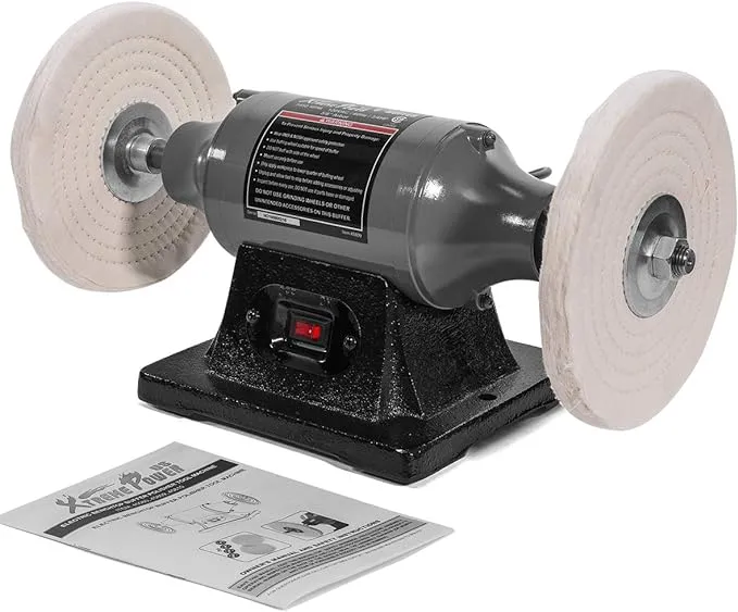 XtremepowerUS 8 in. 3/4 HP Electric Heavy-Duty Buffer Bench Top Polisher Grinder