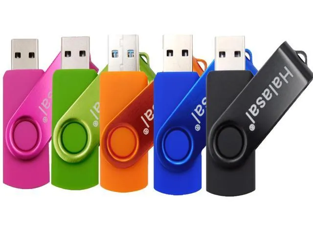 5*PACK 2GB USB 2.0 Flash Drives Memory Stick Fold Storage Thumb Drive Pen Swivel Design candy color