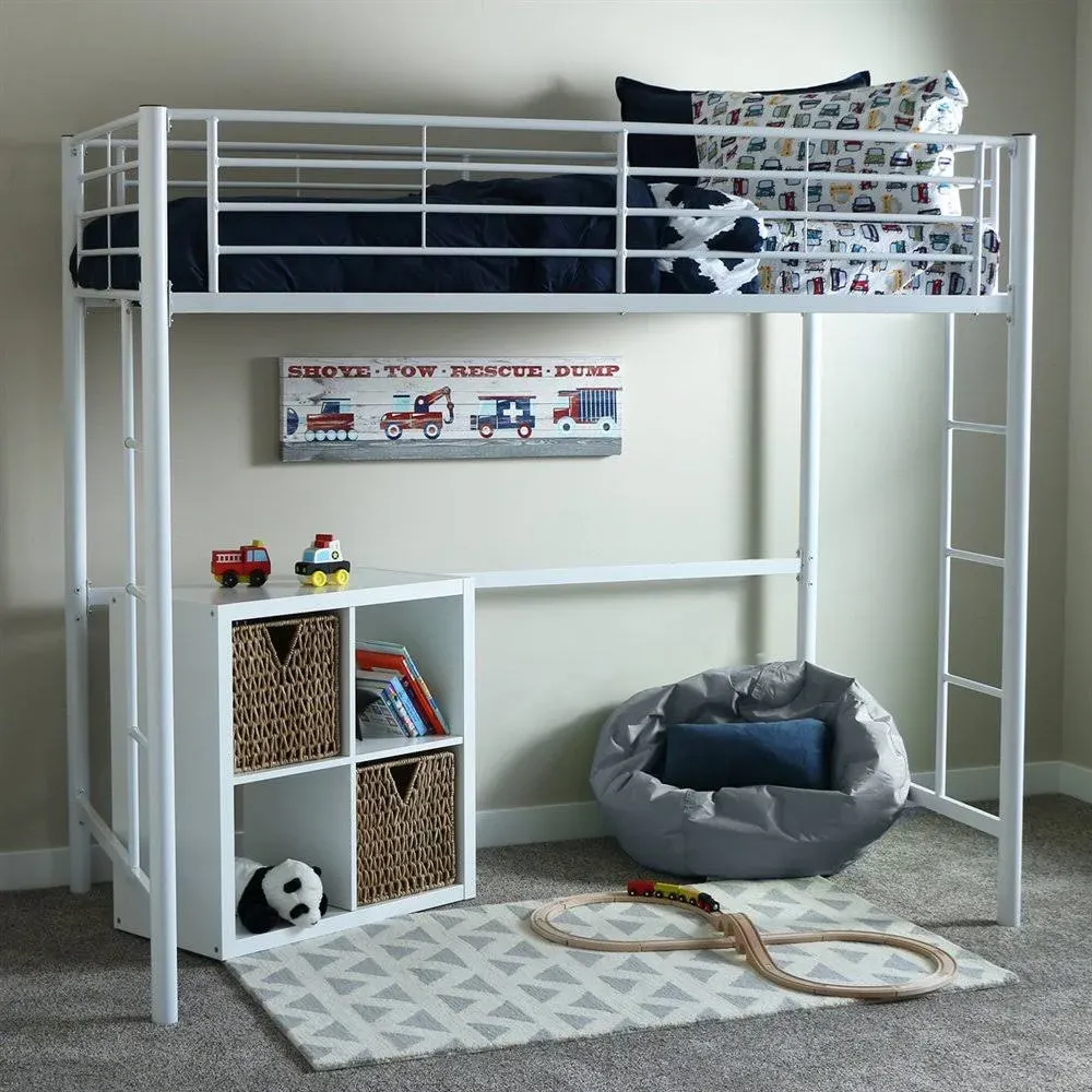 Walker Edison Metal Twin Loft Bed