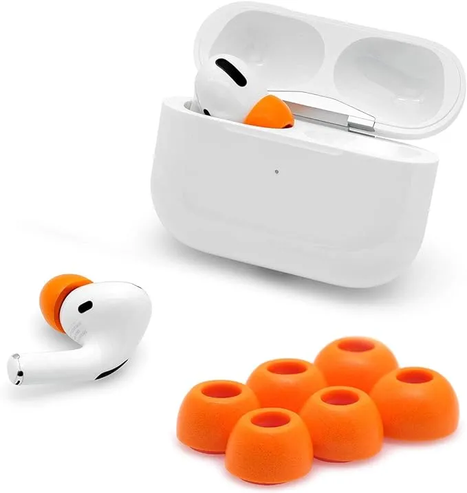 Eartune Fidelity UF-A Premium Memory Foam Tips for AirPods Pro (1st Gen & 2nd Gen) - Fits in Charging Case, Stays in Your Ears, Superb Sound Isolation, and Built-in Waxguard - Assorted S/M/L, [Grey]