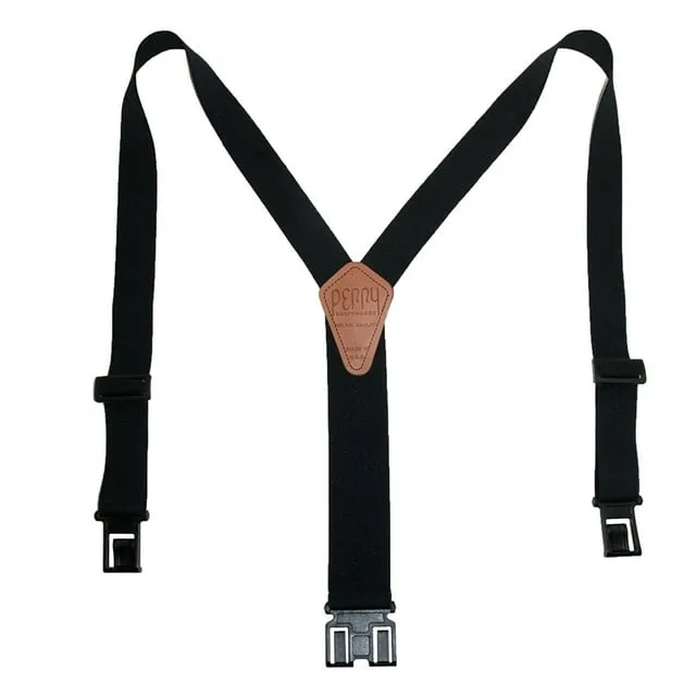 Perry Suspenders Men's Tall Elastic 1.5 Inch Wide Hook End Suspenders