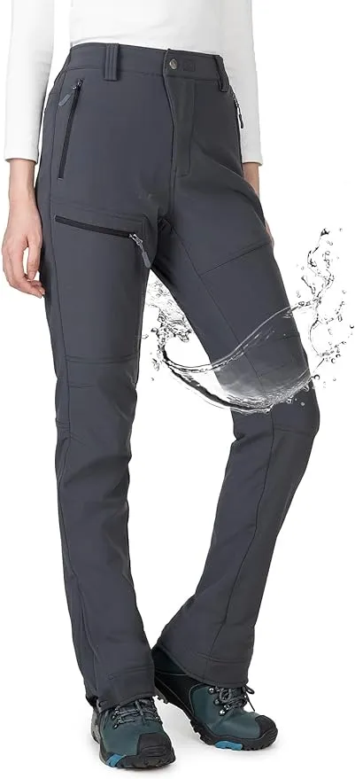 Wespornow Women's-Snow-Ski-Pants for Winter Outdoor Fleece-Lined-Water-Resistant ...