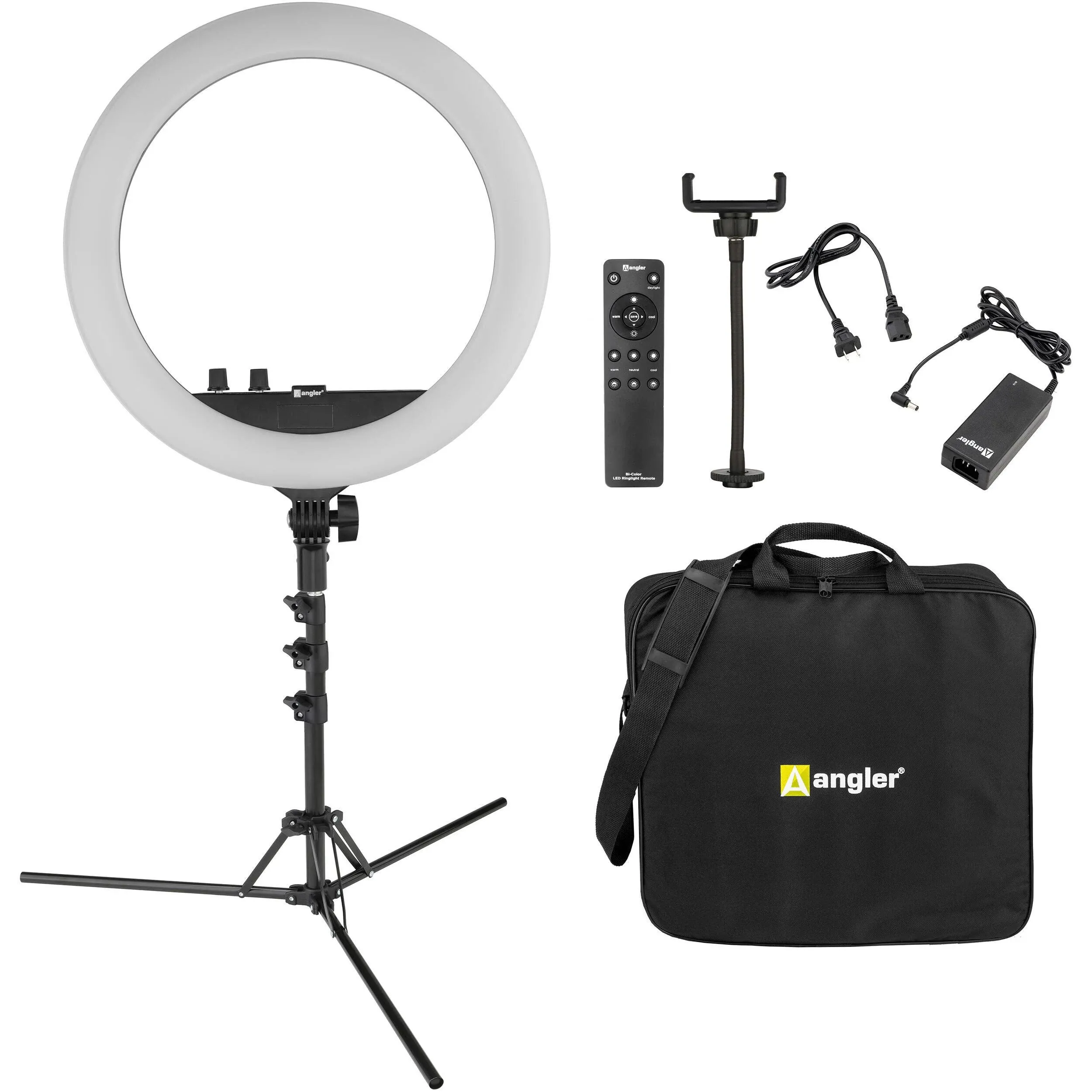 Angler 45W Bi-Color LED Ring Light Kit (14")