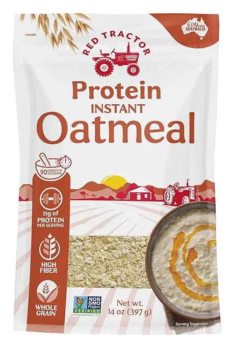 Red Tractor Oatmeal, Instant, Protein - 14 oz