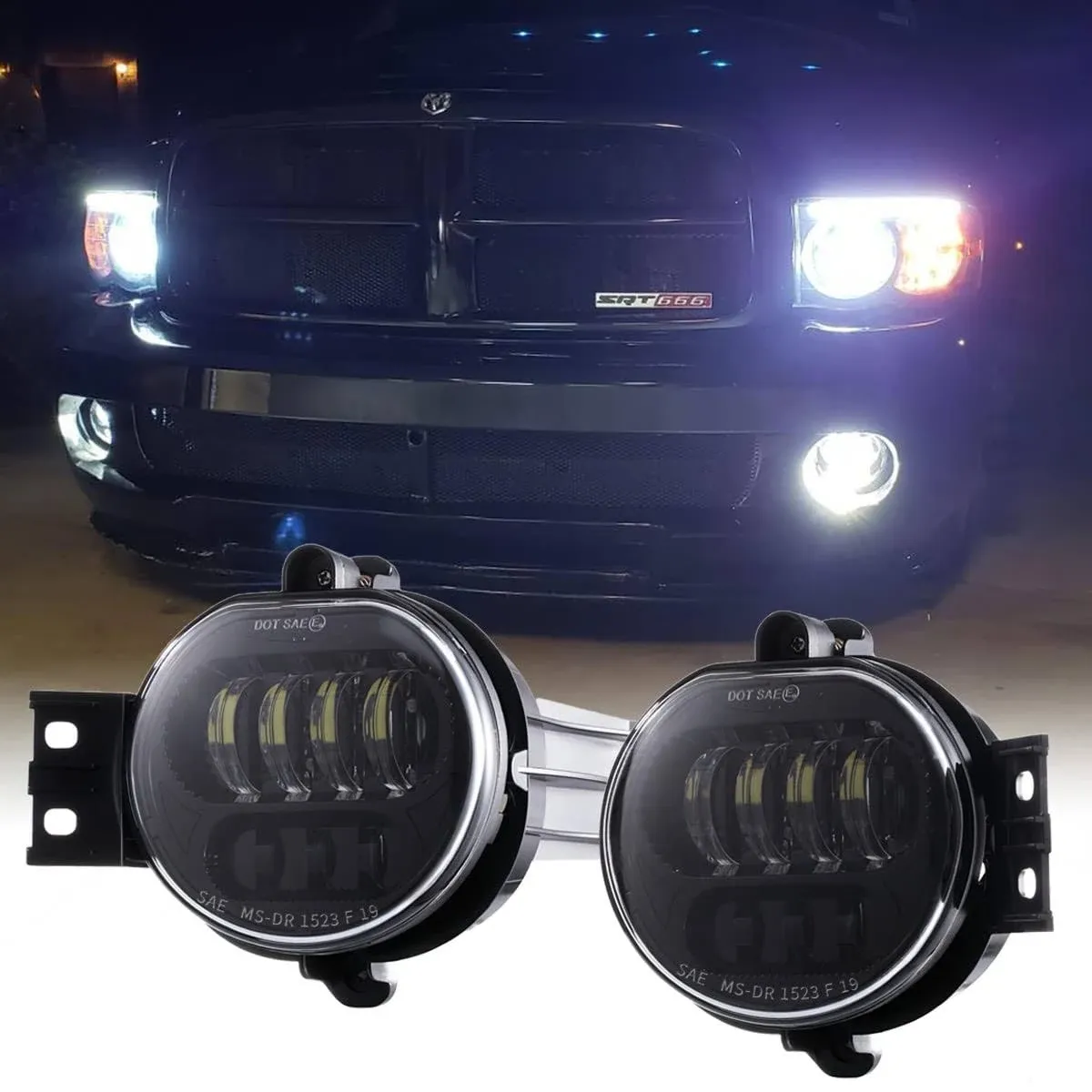 For 2002-2008 Dodge Ram 1500 2500 3500 Bumper Driving Fog Lights Lamps Pair  | eBay