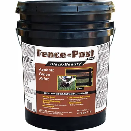 Gardner-Gibson 9005-GA 5GAL Fence Post Paint, 608 Fl Oz (Pack of 1), Black