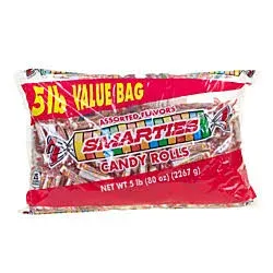 Smarties Candy Rolls Original Flavor Bulk Gluten Free & Vegan Delight | Classic Sweetness from Family Owned Since 1949 | Peanut Free Dairy Free & Allergen Free | Perfect Halloween Treat - 5 Pound Bag