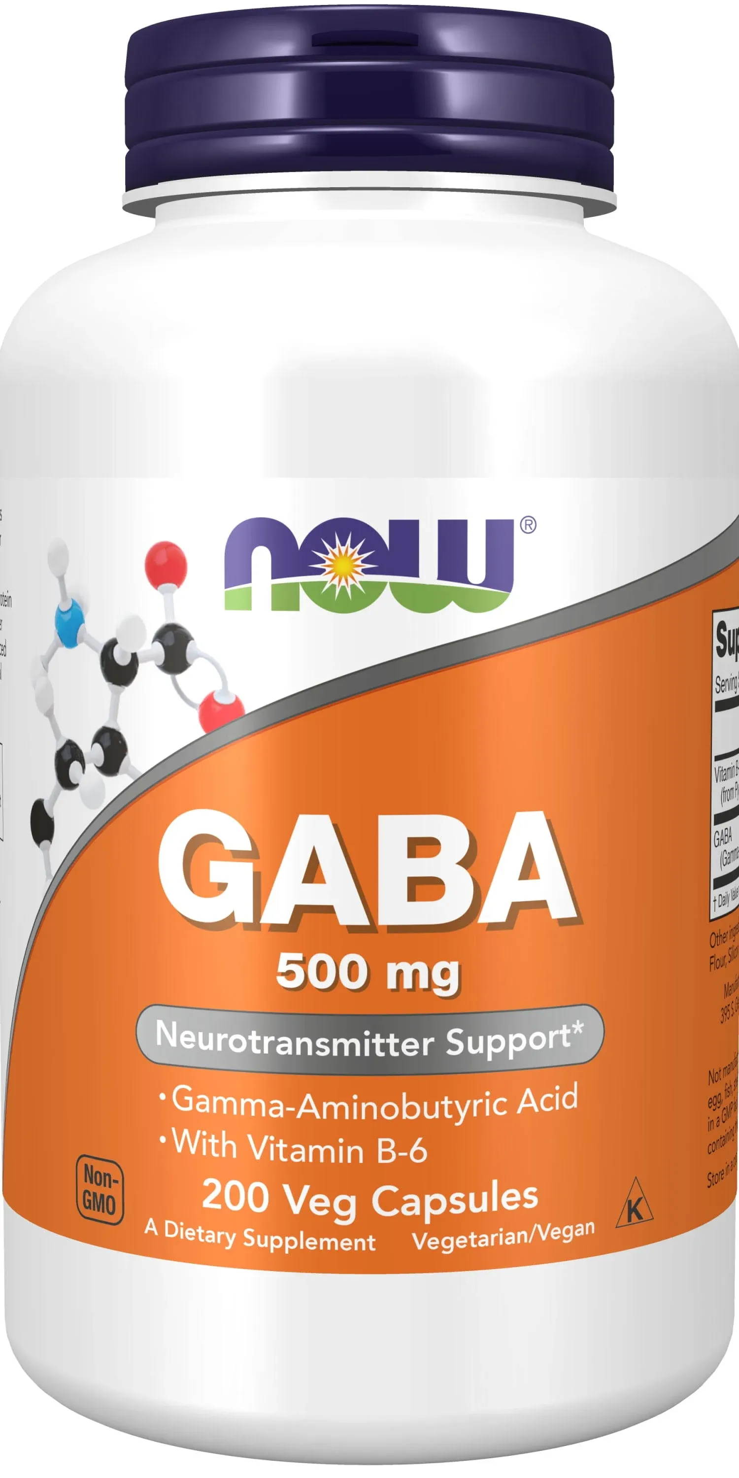 Now Foods GABA 500 mg - 200 Capsules