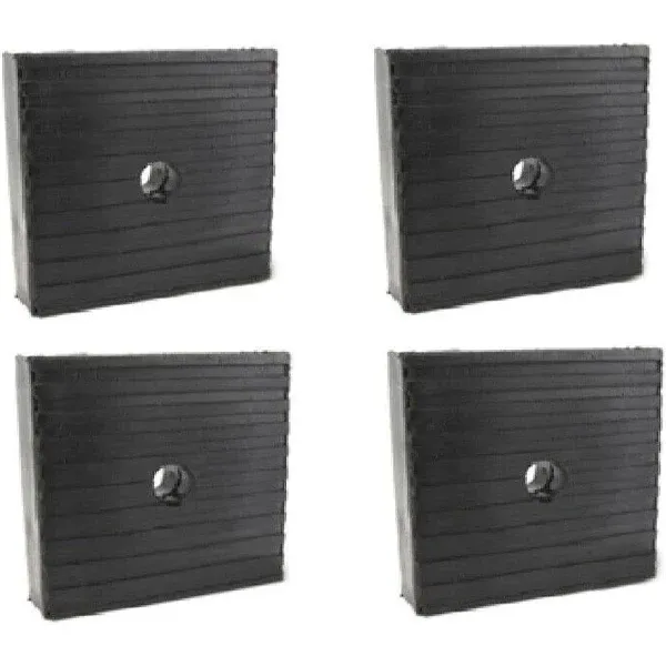 4 Pack Anti Vibration Pads Solid Rubber 4 x 4 x 1 for Heavy Duty Equipment