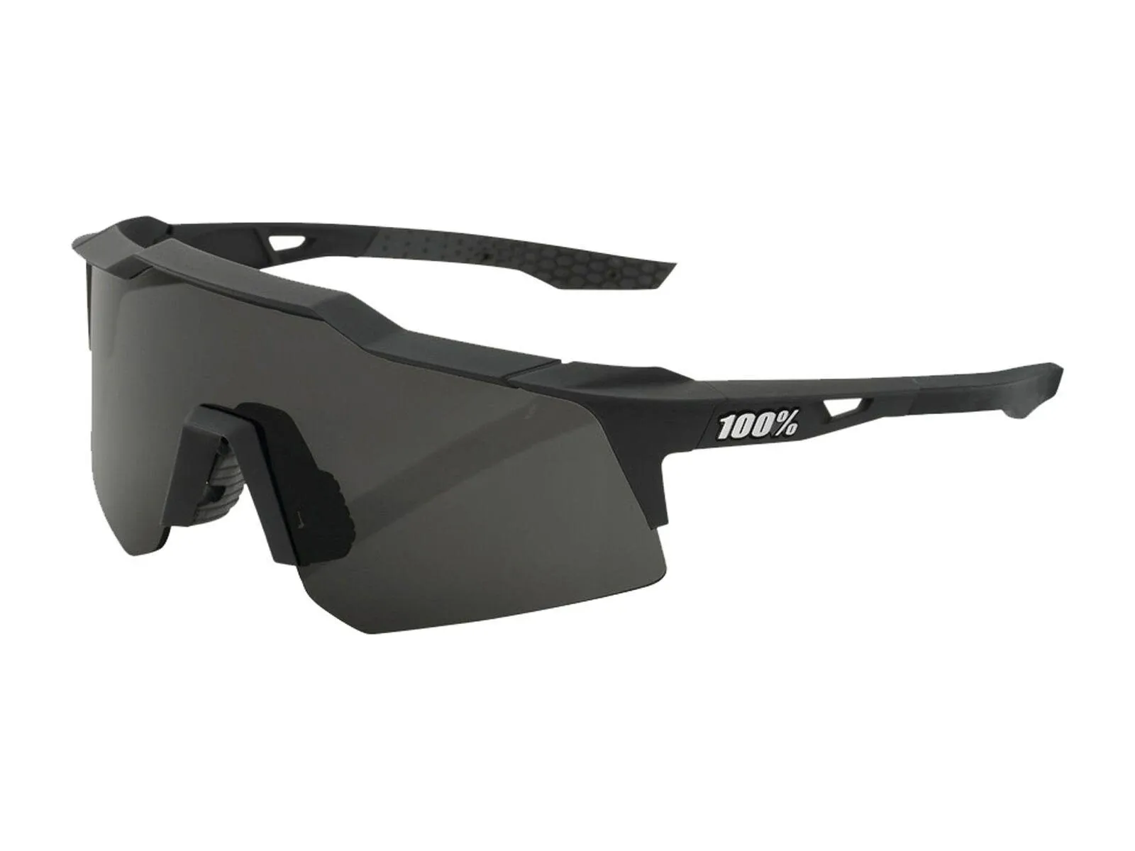 100% Speedcraft Xs Sunglasses - Black - Smoke