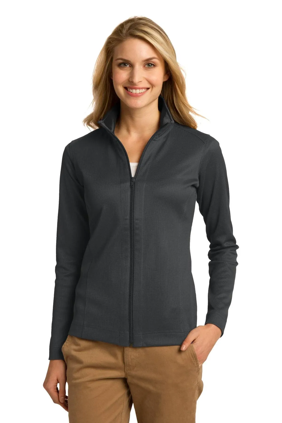 Port Authority Ladies Vertical Texture Full-Zip Jacket. L805