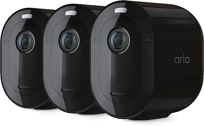 Arlo Pro 5S 2K Spotlight Camera - 3 Pack Security Cameras Wireless Outdoor, Dual Band Wi-Fi, Color Night Vision, 2-Way Audio, Home Security Cameras, Home Improvement