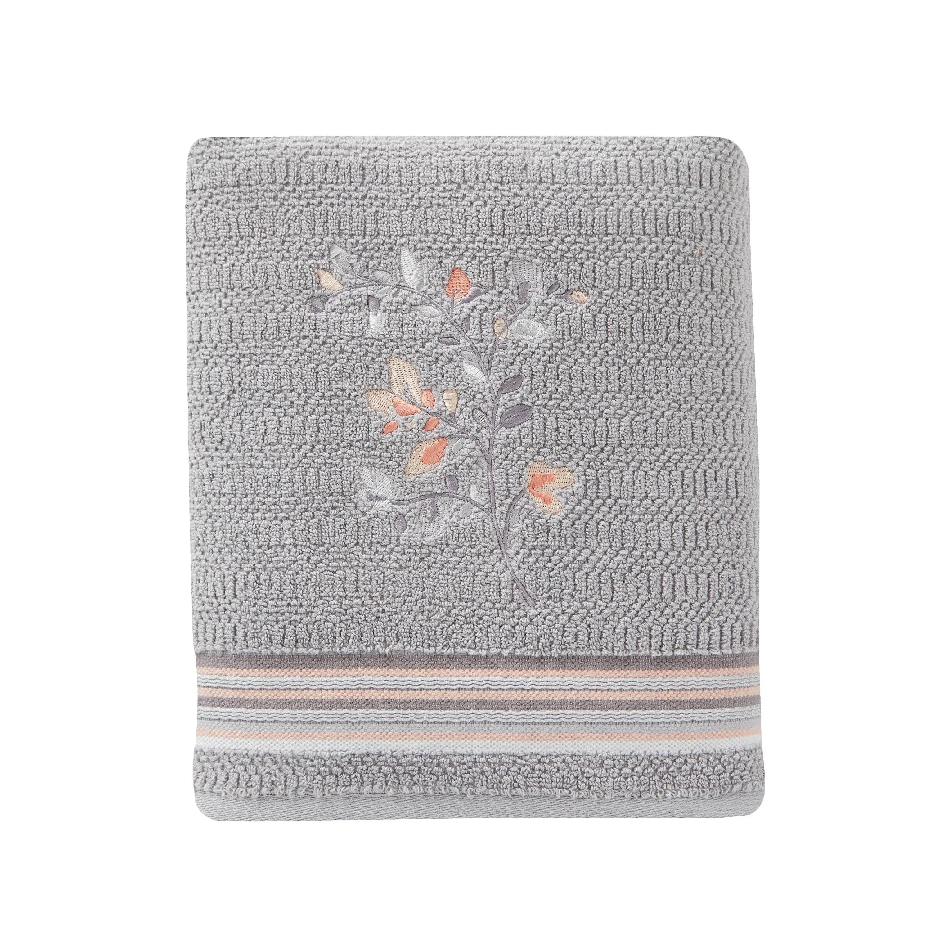 Greenhouse Leaves Bath Towel Gray - SKL Home