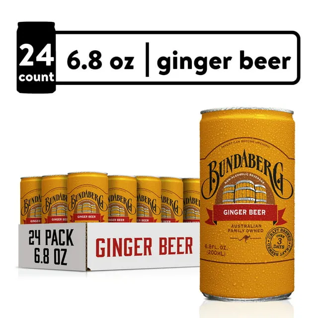 Bundaberg Ginger Beer, 12.7 Fl Oz Bottles, 4 Pack